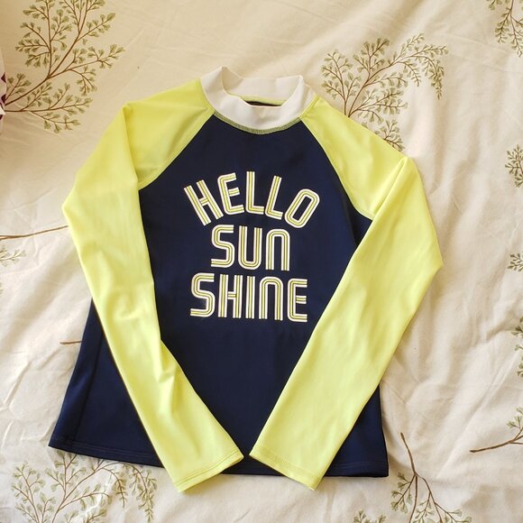 Lands' End Hello Sunshine Long Sleeve Swimsuit - Picture 1 of 6